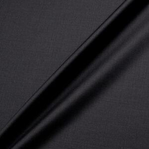 Plain Black Superfine Trofeo Pure Wool Suiting