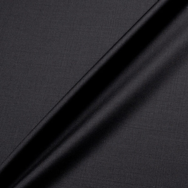 Plain Black Superfine Trofeo Pure Wool Suiting