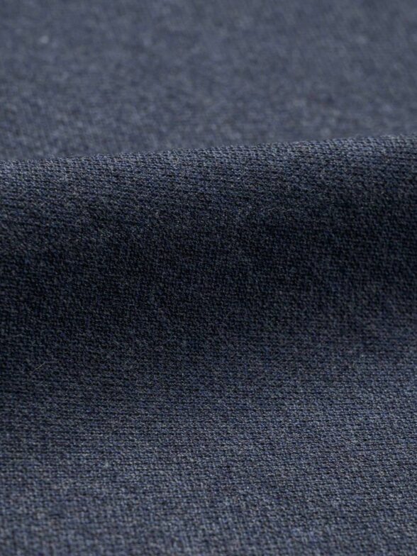 Canclini Navy Melange Easy Care Knit Pique Fabric
