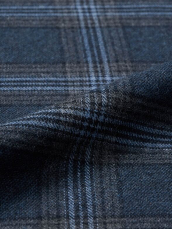 Canclini Grey and Navy Plaid Beacon Flannel Fabric